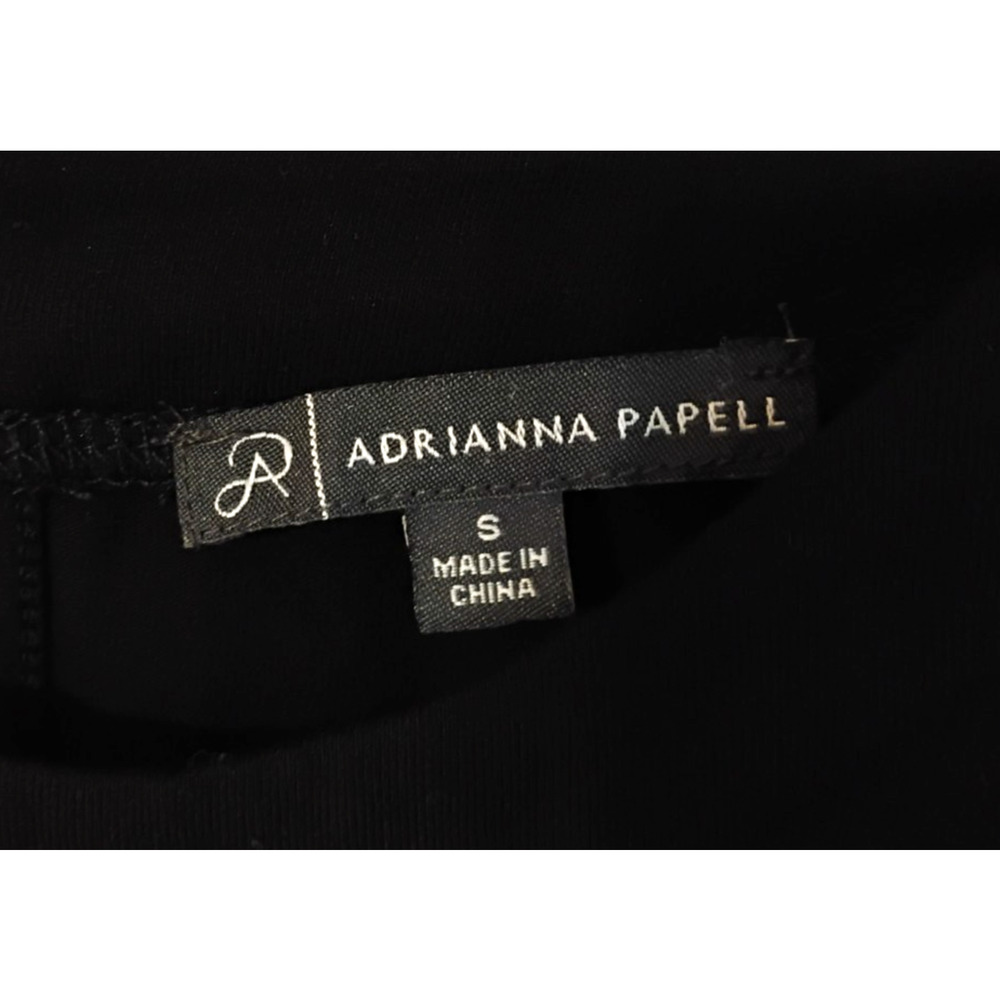 Adrianna Papell Sleeveless Blouse Embroidered Hem Stretch Longline Minimalist S - Picture 8 of 13